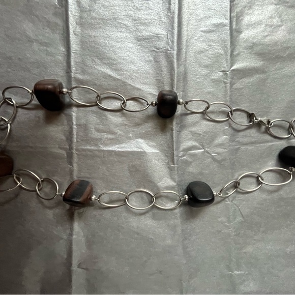 Silpada Sterling Silver and Ebony Wood Beaded Necklace - Picture 4 of 5